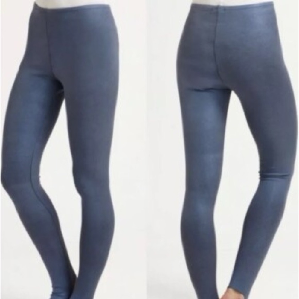 Aiko | Lacquer Blue Metallic Leggings Small
